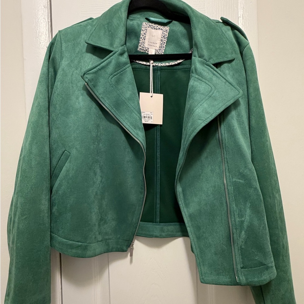 LC Lauren Conrad Teal faux-Suede Women's Jacket